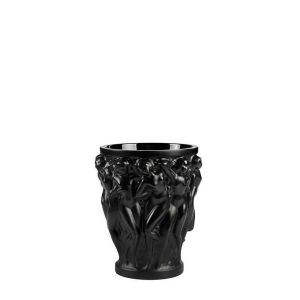 Bacchantes Small Vase Black by Lalique