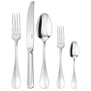 Baguette Stainless 5 Pcs Place Setting with Hollow Handle Knife by Sambonet