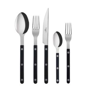 Bistrot Black 5 pc place setting by Sabre