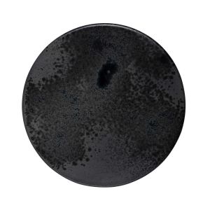 Glaze E Black #5 Medium Flat Plate by KH Wurtz