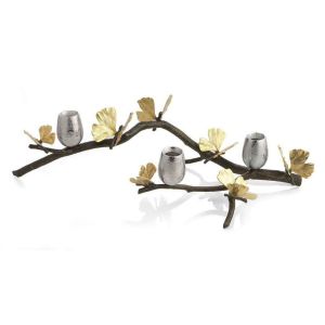 Butterfly Ginkgo Centerpiece Candleholder by Michael Aram