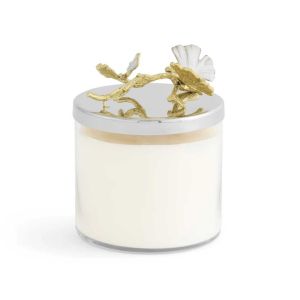 Butterfly Ginkgo Gold Candle by Michael Aram