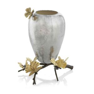 Butterfly Ginkgo Medium Vase by Michael Aram