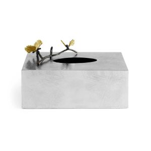 Butterfly Ginkgo Rectangle Tissue Box Holder by Michael Aram