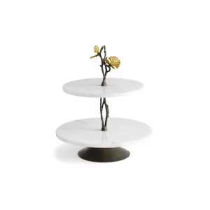 Butterfly Ginkgo Small Marble Etagere by Michael Aram