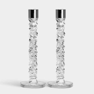 Carat Candlestick Large Set of 2 by Orrefors