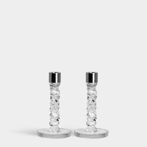 Carat Candlestick Small Set of 2 by Orrefors