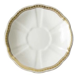 Carlton Gold Cream Soup Saucer by Royal Crown Derby