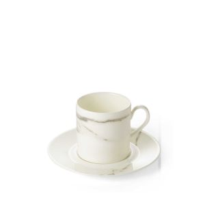 Carrara Cylindrical Espresso Saucer Flat by Dibbern