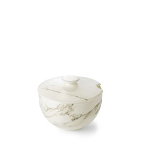 Carrara Sugar Bowl With Lid Round by Dibbern