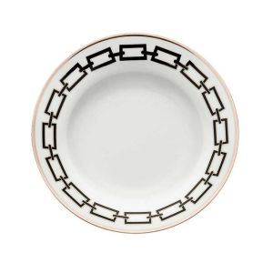 Catene Nero Soup Plate by Richard Ginori