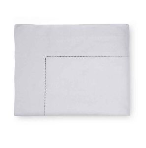 Celeste Tin Full Queen Flat Sheet by Sferra