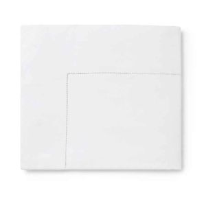 Celeste White King Flat Sheet by Sferra