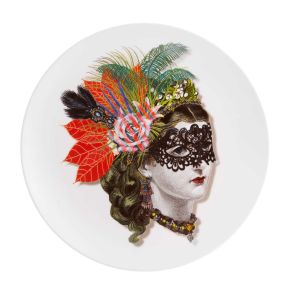Christian Lacroix - Love Who You Want Dessert Plate &quotMamzel Scarlet&quot by Vista Alegre