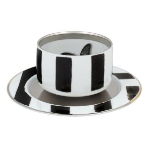 Christian Lacroix - Sol Y Sombra Tea Cup And Saucer by Vista Alegre