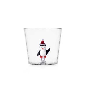 Christmas Tales Tumbler Penguin W/ Christmas Hat by Ichendorf