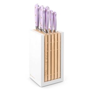 Classic Purple Yam 8-Pcs. Designer White Knife Block Set by Wusthof Trident