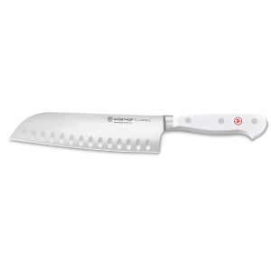 Classic White 7&quot Hollow Gr. Santoku by Wusthof Trident