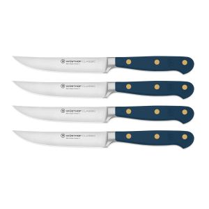 Classic Wild Blueberry 4 Pcs Steak Knife Set by Wusthof Trident