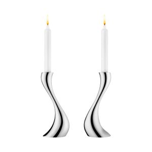 Cobra Candleholder Medium 2 Pcs by Georg Jensen