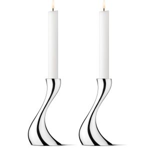 Cobra Candleholder Small 2 Pcs by Georg Jensen