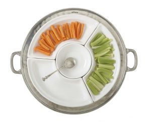 Convivio Round Sect. Platter W/Handles by Match