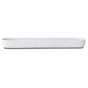 Cuadrado Long Centerpiece Bowl White by Tina Frey