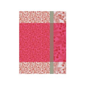 Cueillette D'ete - Red Tea Towel by Le Jacquard Francais