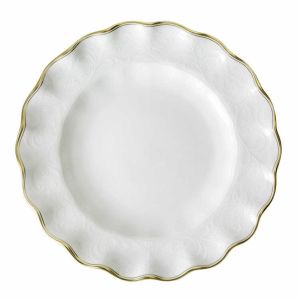 Darley Abbey Pure Gold Fluted Dessert Plate by Royal Crown Derby