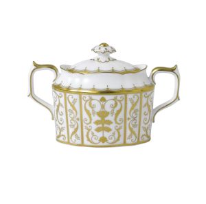 Darley Abbey White Covered Sugar by Royal Crown Derby