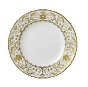 Darley Abbey White Dinner Plate by Royal Crown Derby