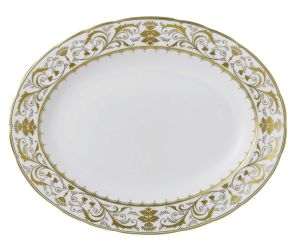 Darley Abbey White Oval Dish Small by Royal Crown Derby