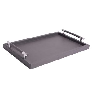 Dedalo Liverpool Medium Rectangular Tray Dark Grey by Pinetti
