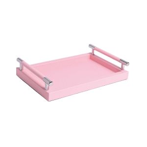 Dedalo Liverpool Small Rectangular Tray Pink by Pinetti