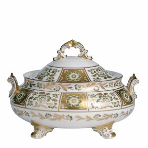 Derby Panel Green Covered Vegetable Dish by Royal Crown Derby