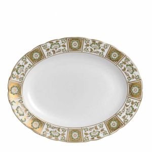 Derby Panel Green Oval Dish Small by Royal Crown Derby