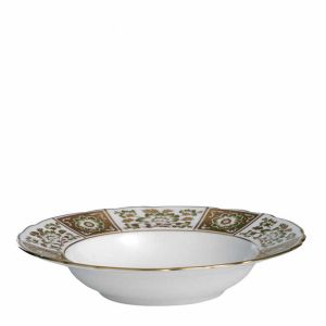 Derby Panel Green Rim Soup by Royal Crown Derby