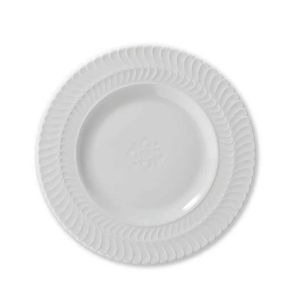 Double Rouche White Dessert Plate by Buccellati