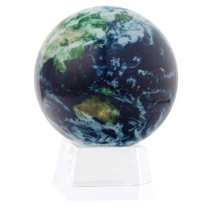Earth with Clouds Globe 4.5in with crystal base by Mova