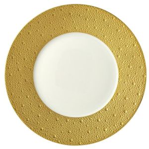 Ecume Gold Dinner Plate by Bernardaud
