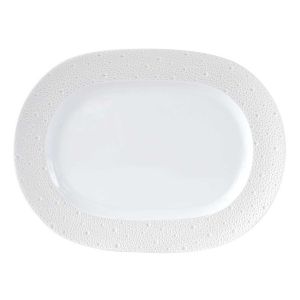 Ecume Perle Oval Platter 12In by Bernardaud
