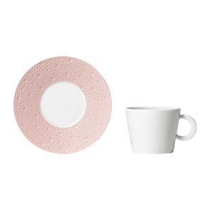 Ecume Rose De Coree Set/2 Tea Cups And Saucers by Bernardaud
