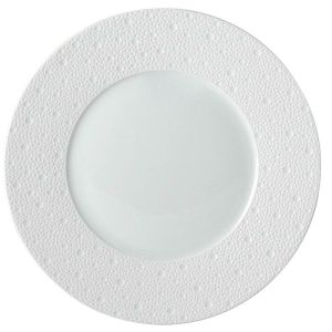Ecume White Dinner Plate by Bernardaud