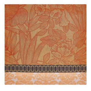 Escapade Tropicale Orange Napkin by Le Jacquard Francais