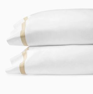 Estate White/Sand King Pillow Case Pair by Sferra