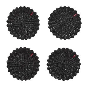 Baccarat Etoile Coaster Black Set Of 4 by Kim Seybert