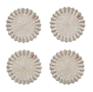 Baccarat Etoile Coaster Silver/Crystal Set Of 4 by Kim Seybert