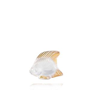 Fish Figure Clear And Gold Stamped by Lalique