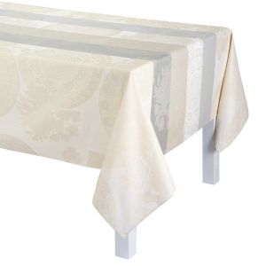 Fleurs Gourmandes Chalk Coated Tablecloth by Le Jacquard Francais