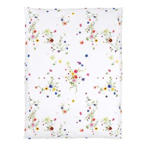 Fleurs Volantes White Duvet Cover Queen by Christian Fischbacher